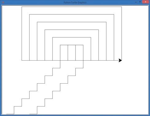 The ArrowDraw.py program lets the user draw using the up, right, and left arrow keys. The larger turtle arrow makes it easier to see where the turtle is headed.