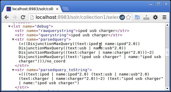 Working of the eDisMax query parser